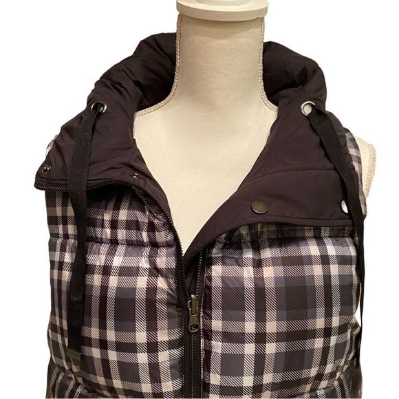 Treasure & Bond Reversible Check Puffer Ski Vest Oversized XS NWT - Picture 5 of 14